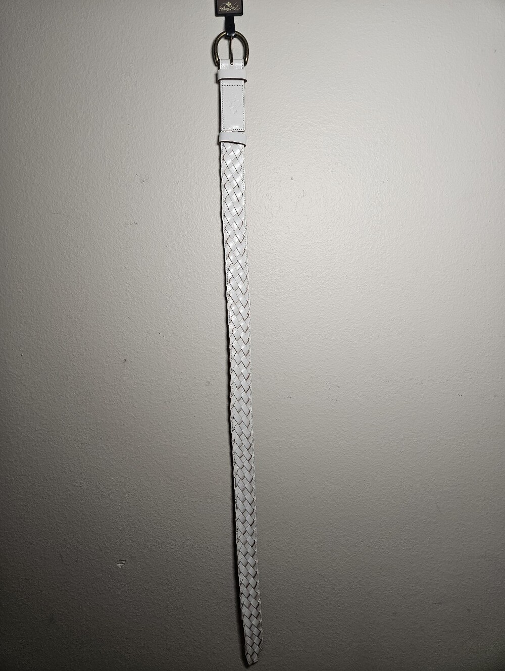 Patricia Nash Woven Leather Belt White Size L-XL brand new with tags